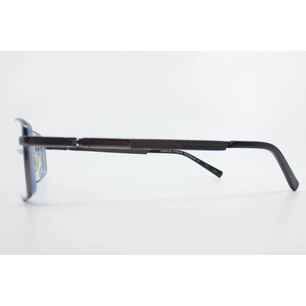 Turboflex TF1025 Eyeglasses Gunmetal Rectangular Metal Frames 54-15-140 36728